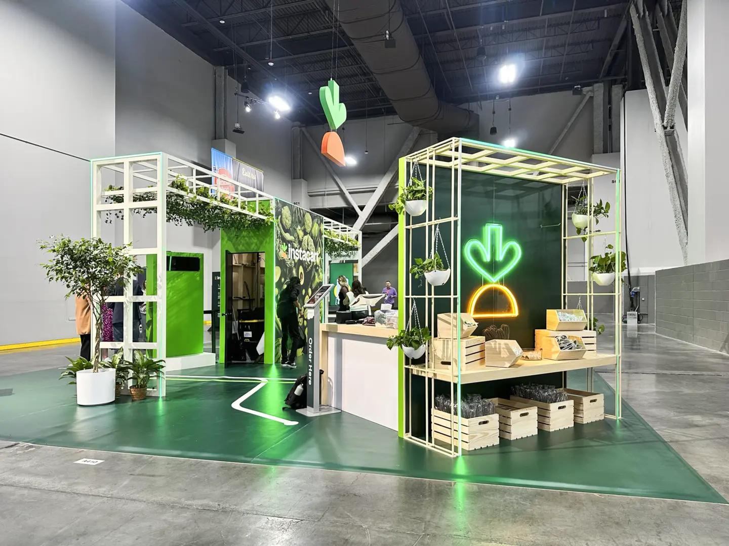 Instacart Booth, custom trade show booth, for GroceryShop