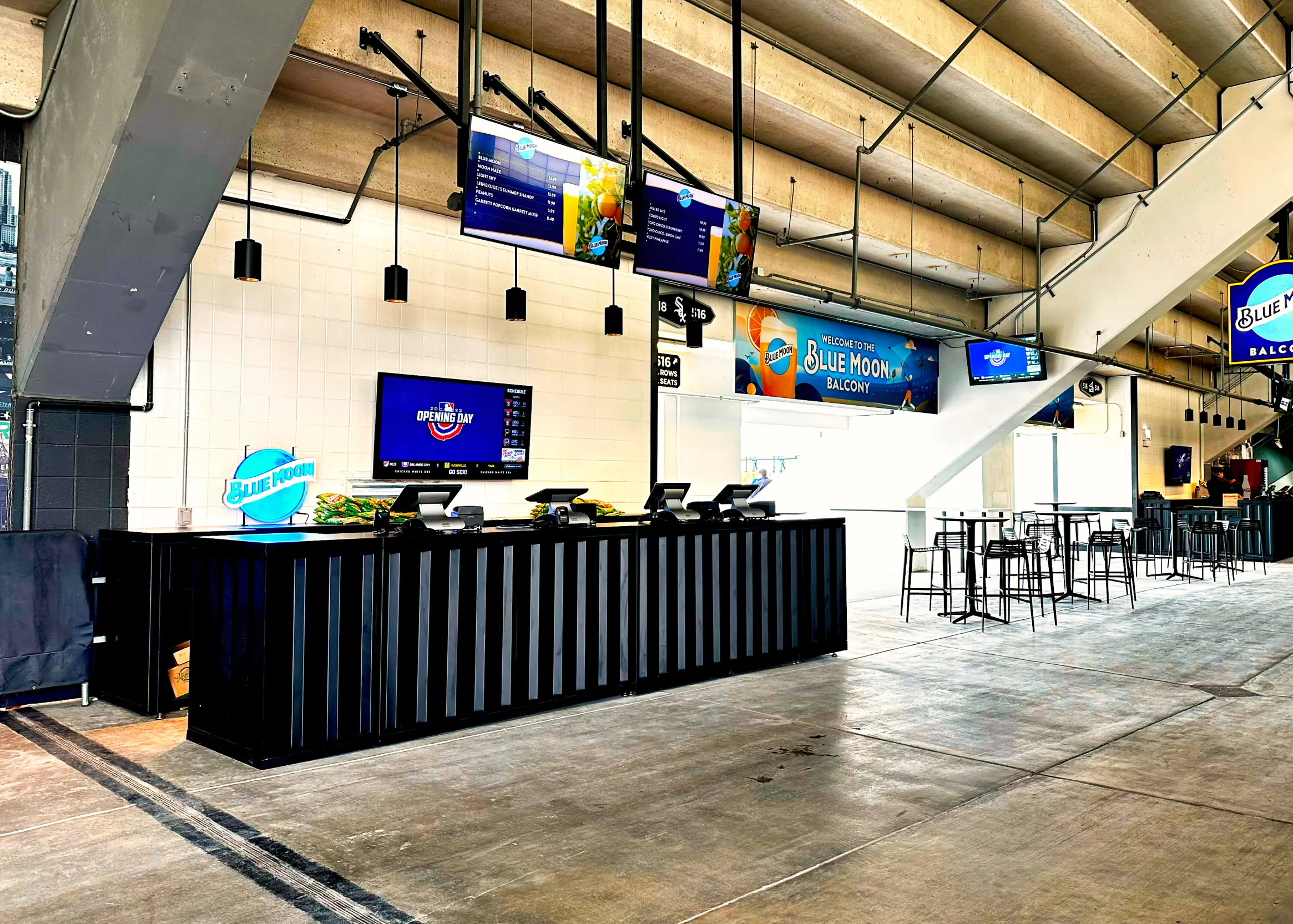 White Sox Bars, custom exhibit installation, for Guaranteed Rate Field