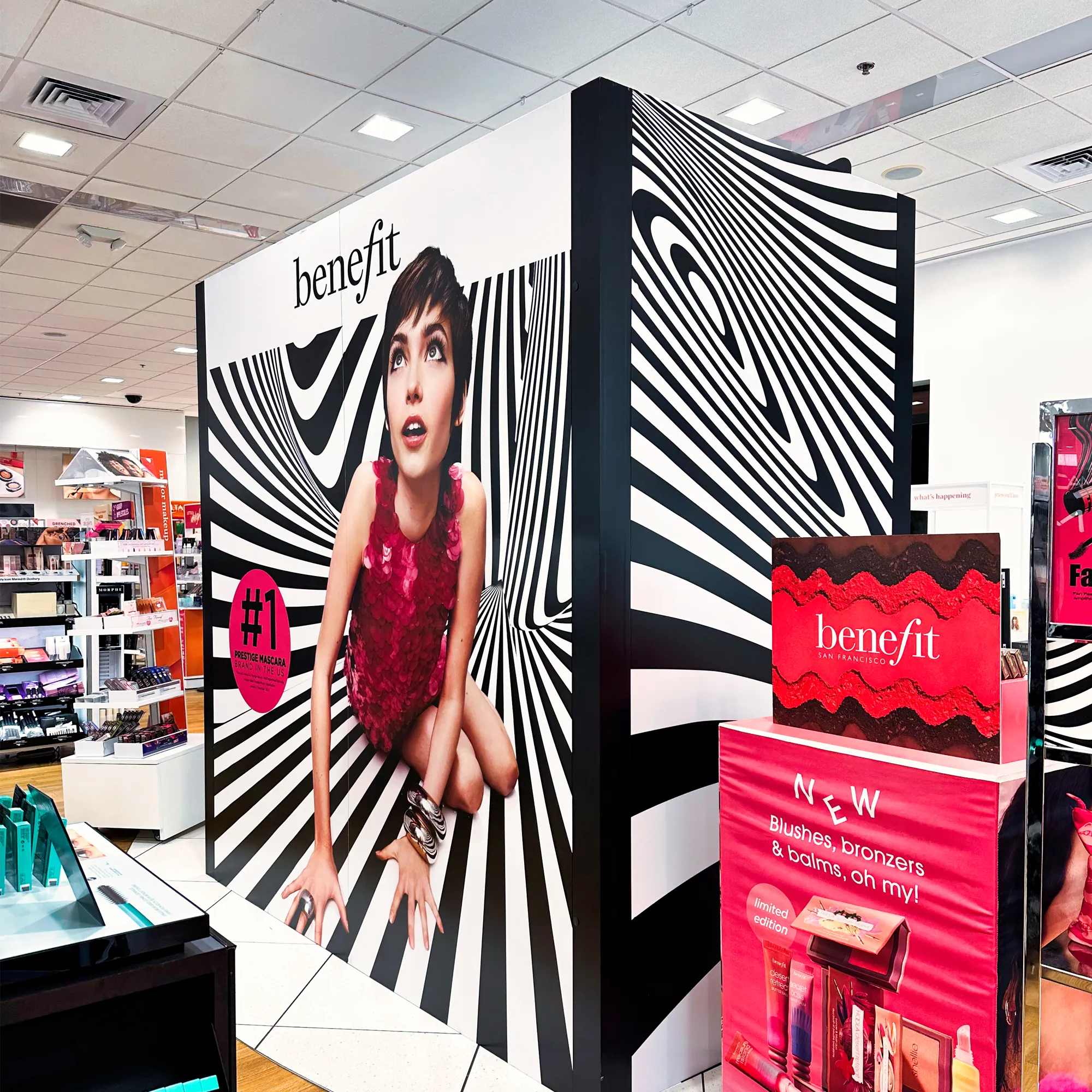 Benefit Cosmetics FanFest Launch, custom exhibit installation, for US and Europe