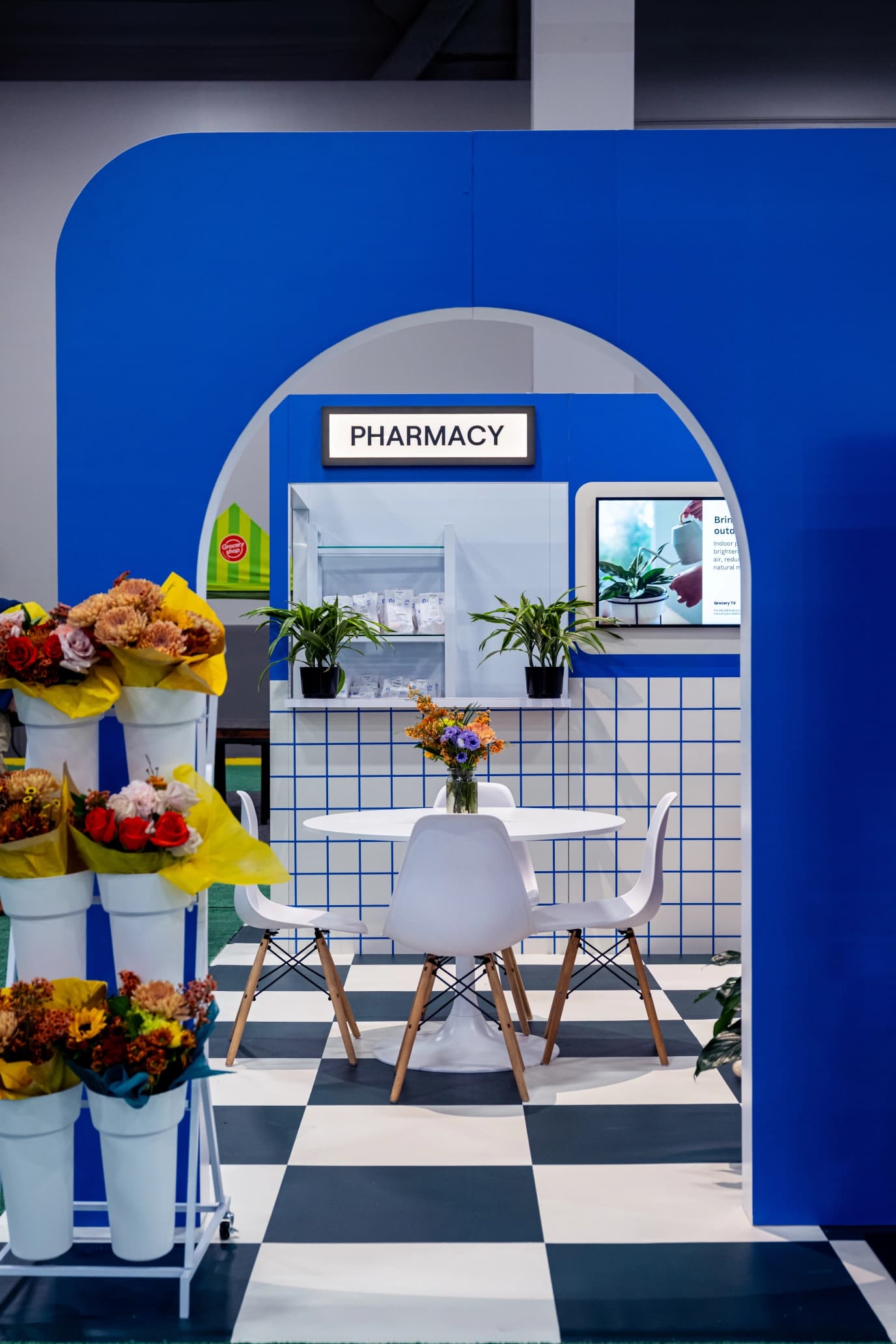 Grocery TV Booth, custom trade show booth, for GroceryShop