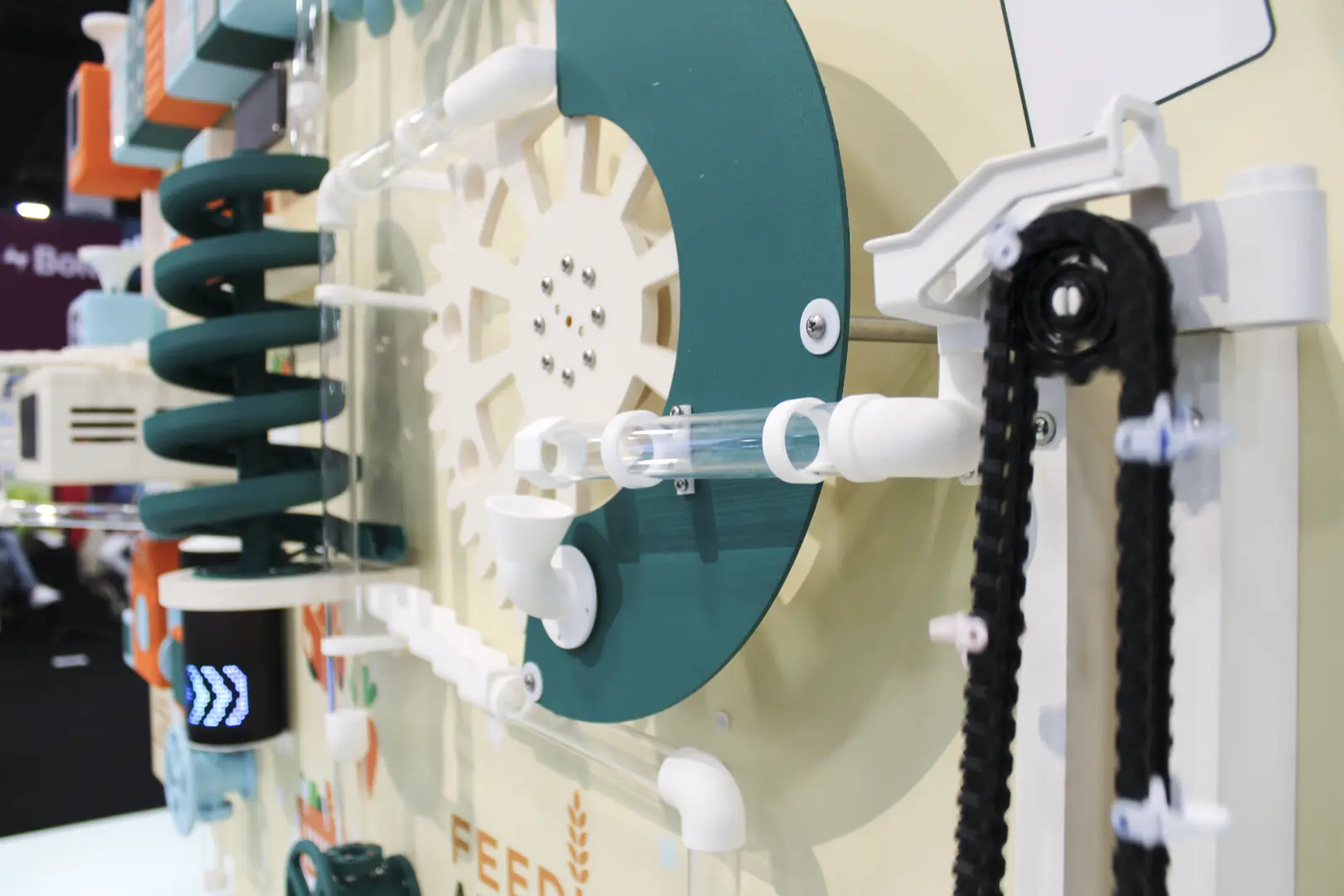 Rube Goldberg Activation, detail image 2, experiential brand activation, for Shoptalk, 2022