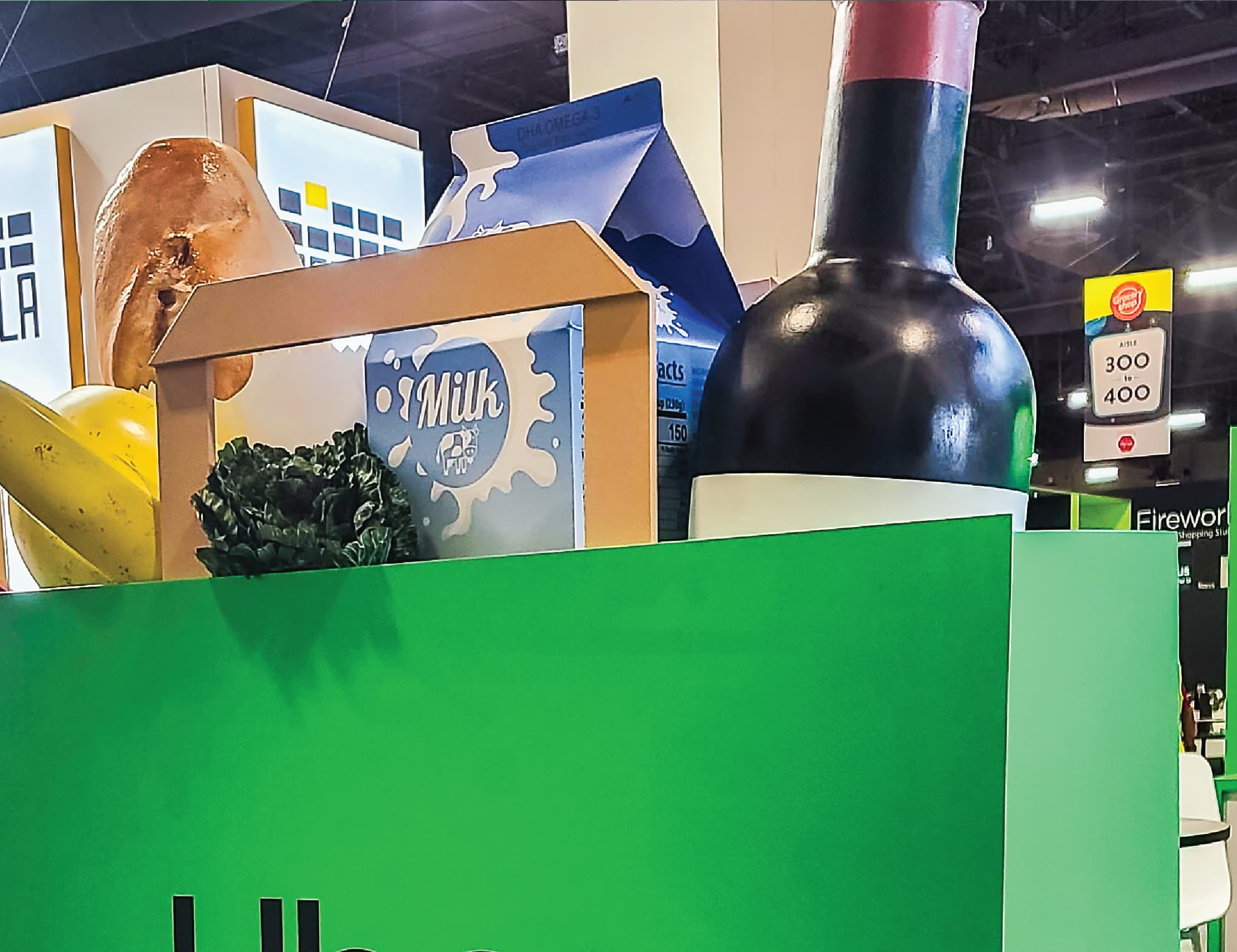 Uber Eats Oversized Bag, detail image 1, oversized branded prop, for GroceryShop, 2022