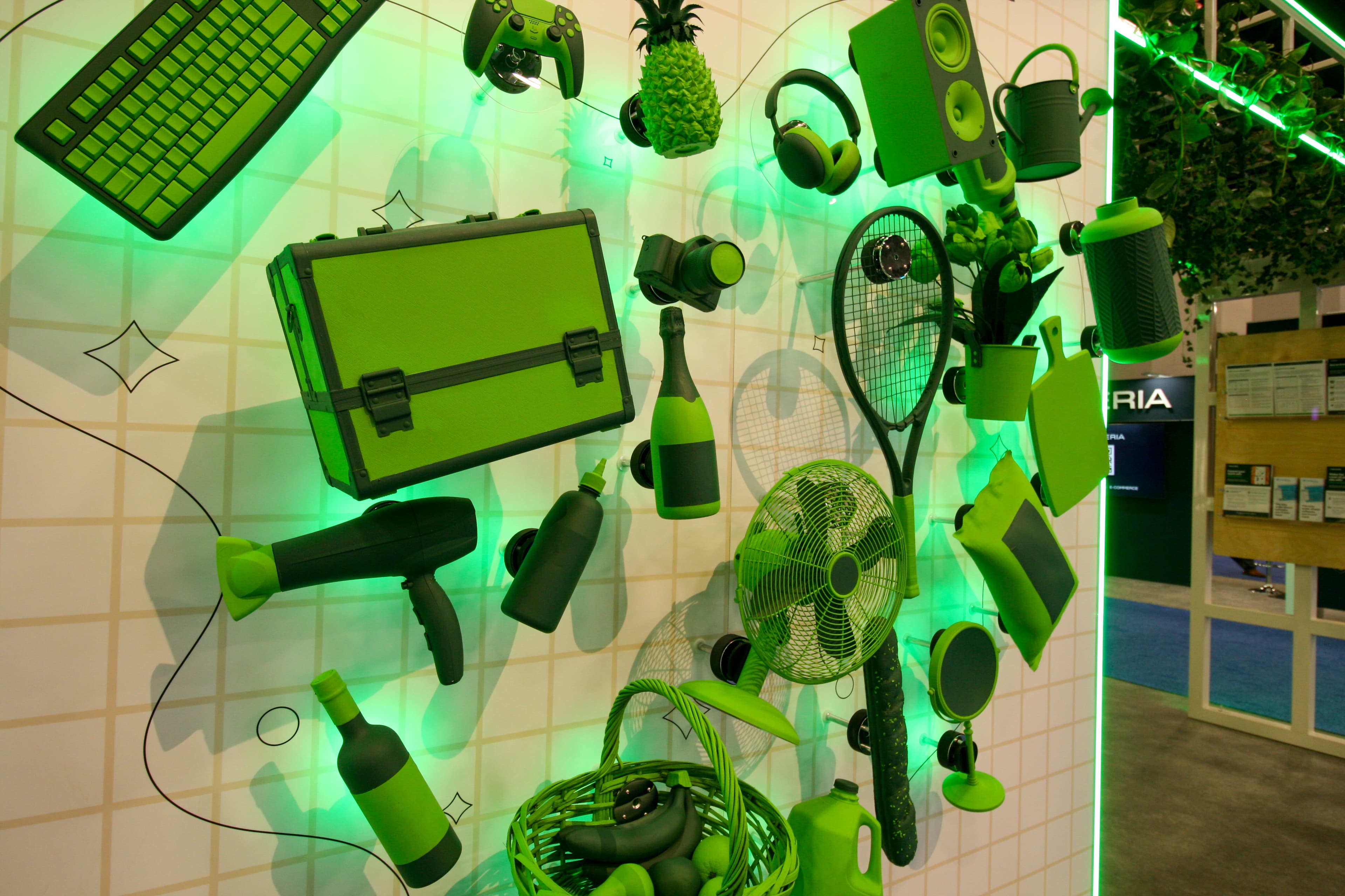 Instacart 3D Product Wall, detail image 2, product display wall, for GroceryShop, 2024