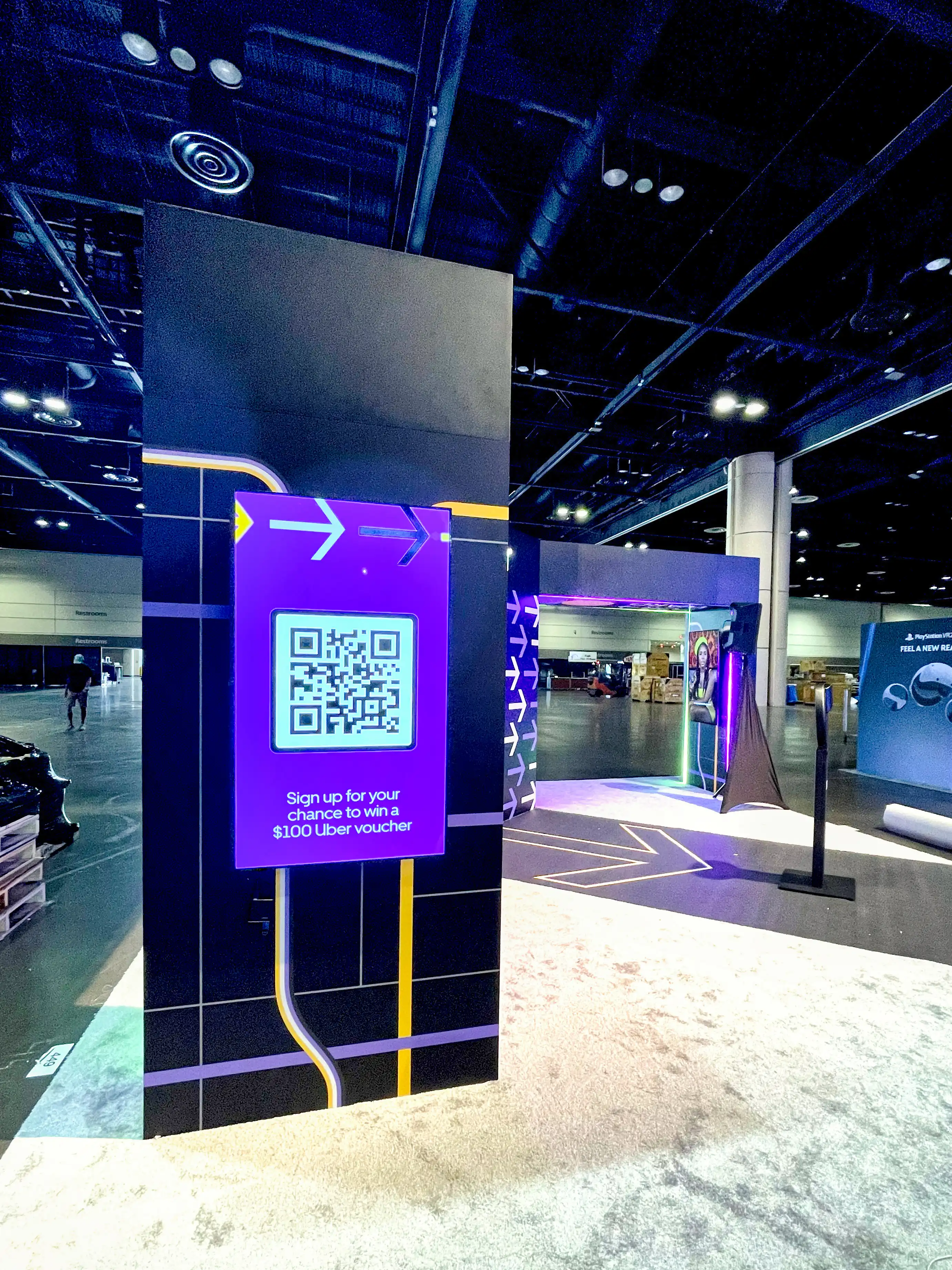 Uber DEI Booth, detail image 1, custom trade show booth, for Grace Hopper Conference, 2023