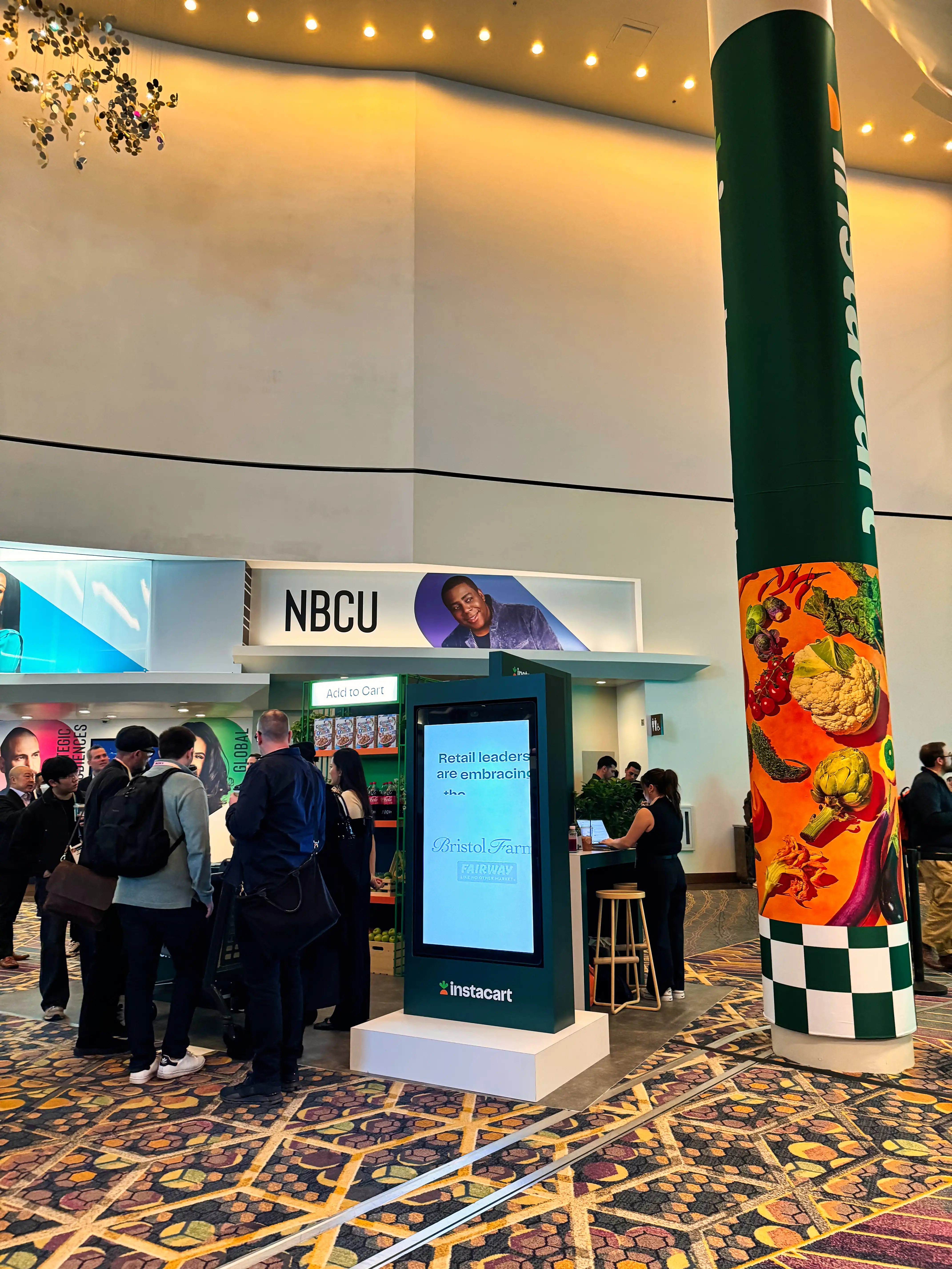 Instacart Booth, detail image 3, custom trade show booth, for CES, 2024