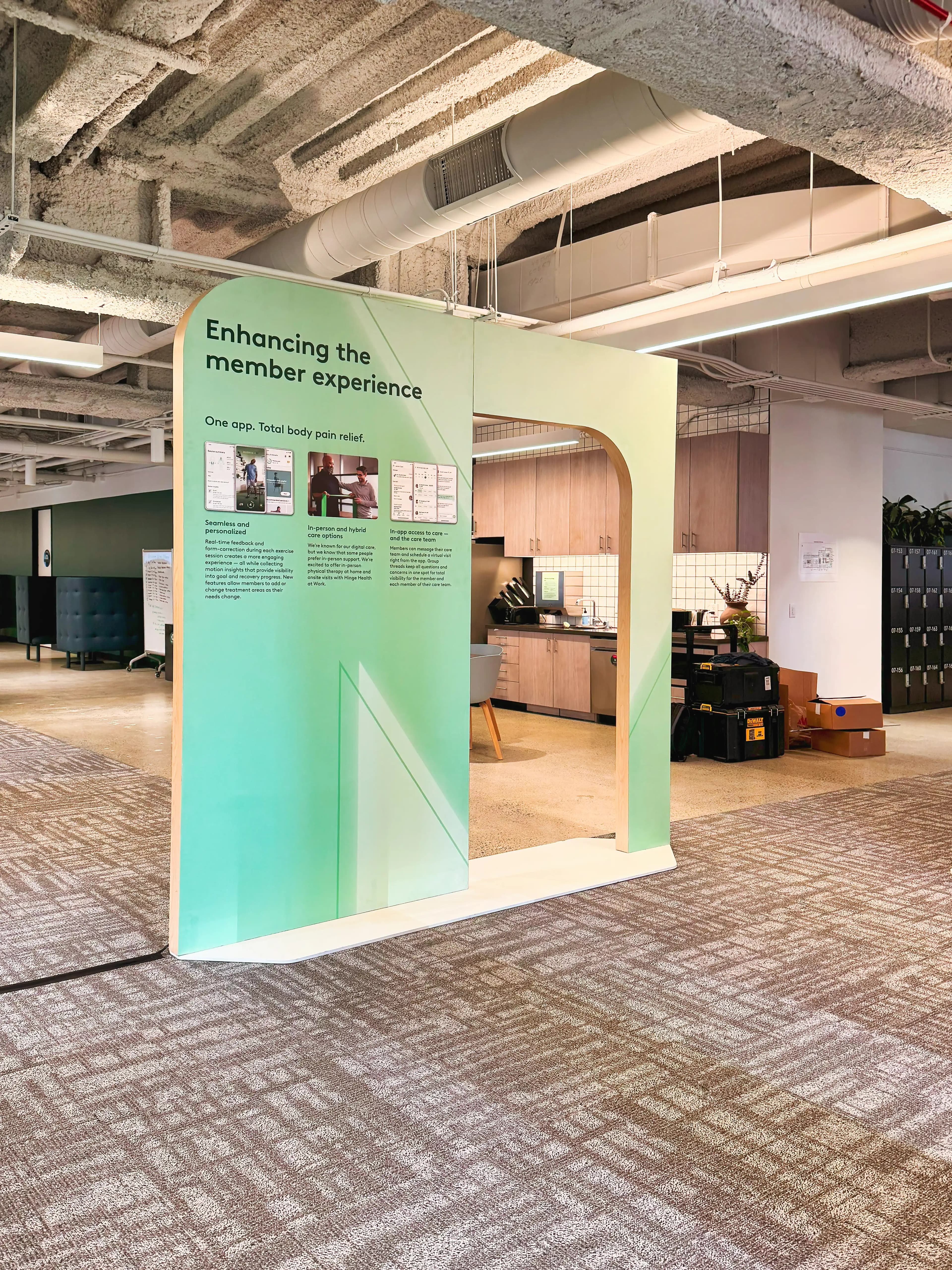 Hinge Health Office, detail image 1, branded office environment, 2024