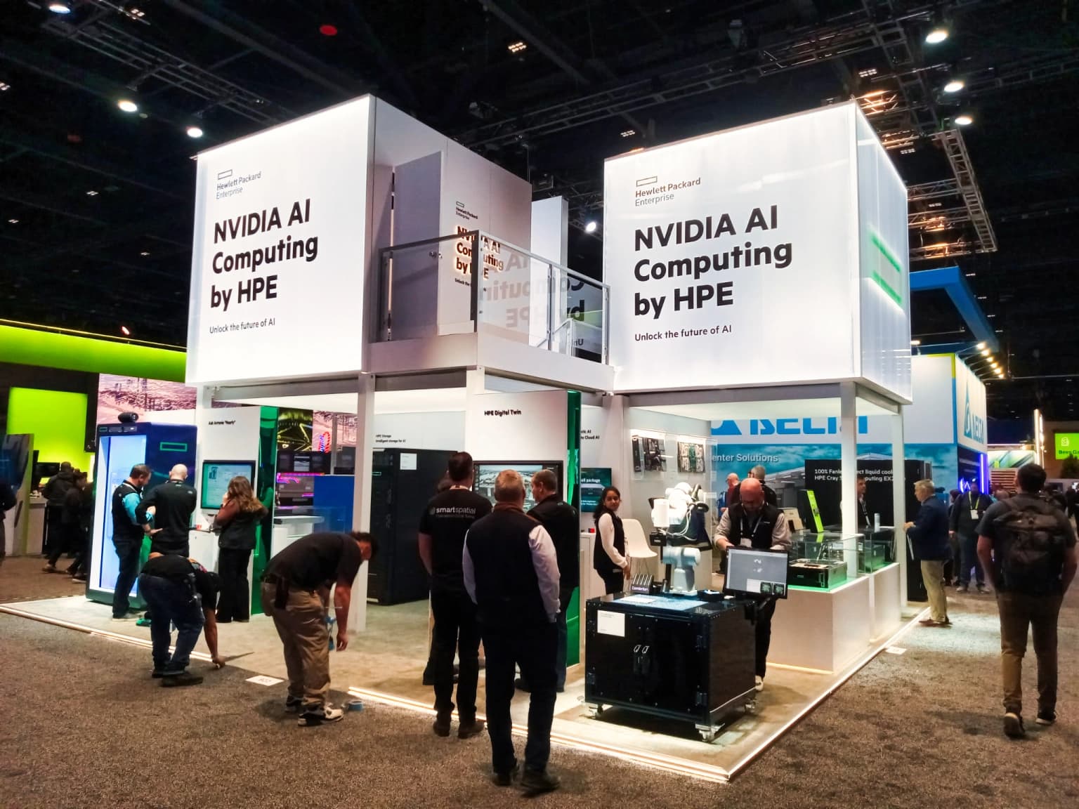 HP Double Deck, detail image 1, custom display installation, for AI Conference, 2025