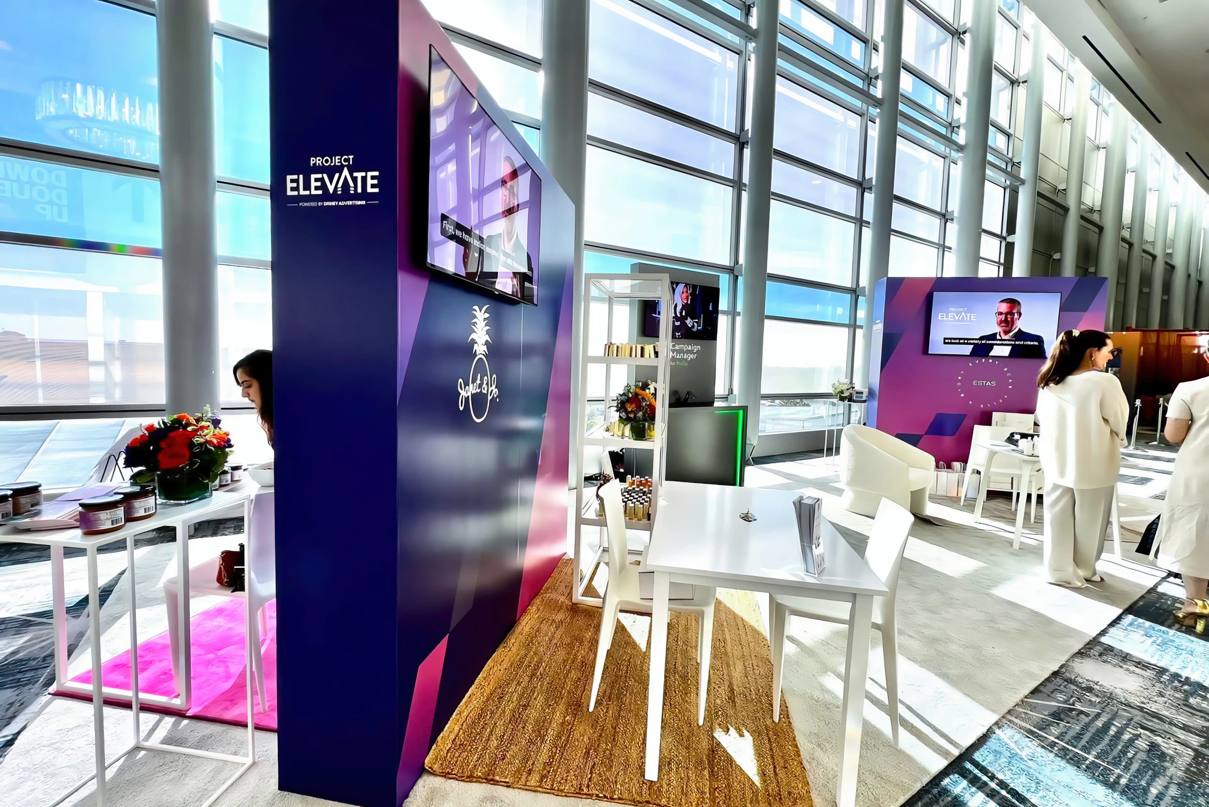 Project Elevate With Disney, detail image 1, custom trade show booth, for AdColor Conference, 2023