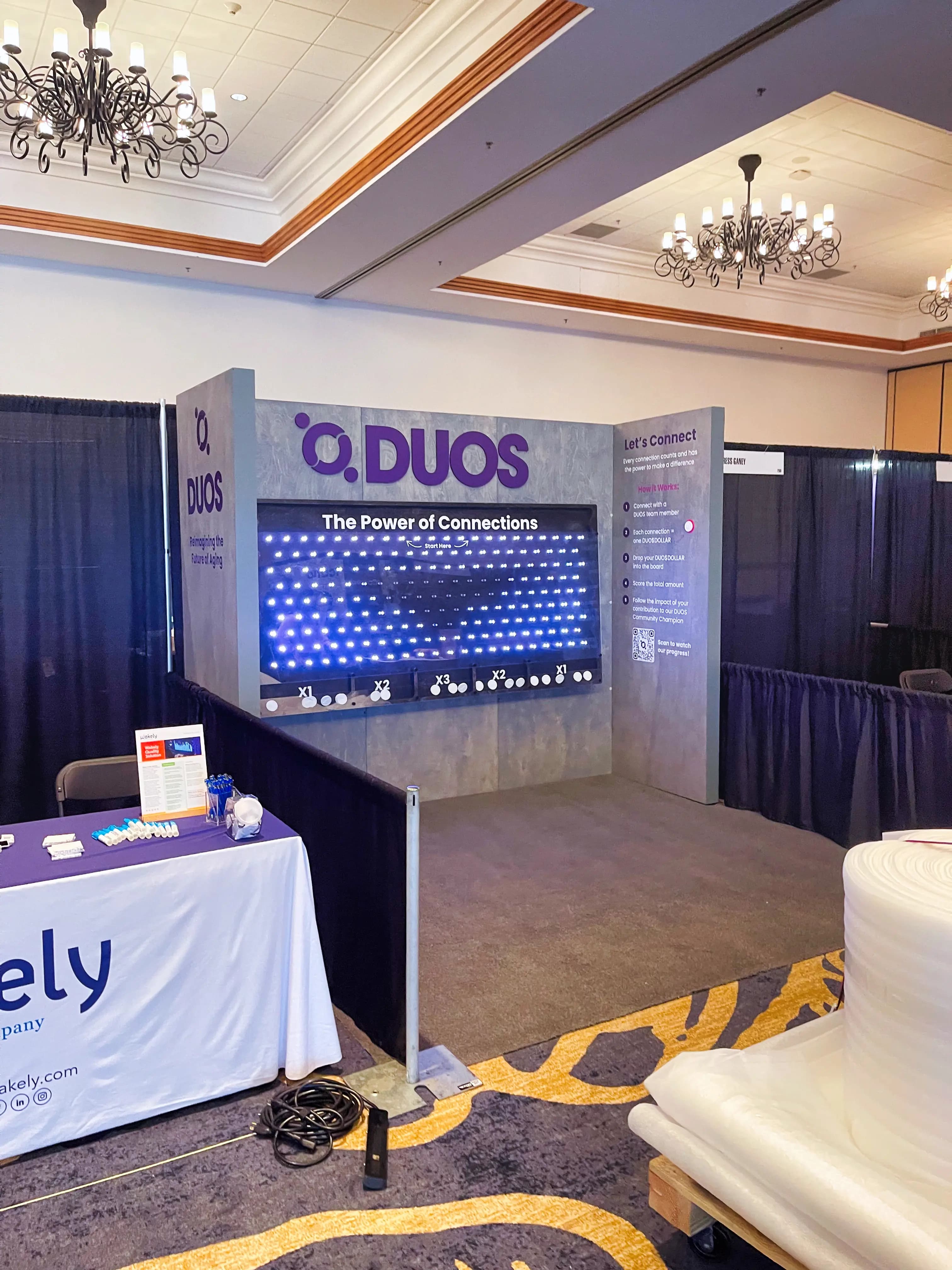 DUOS Plinko, detail image 3, interactive display, 2023