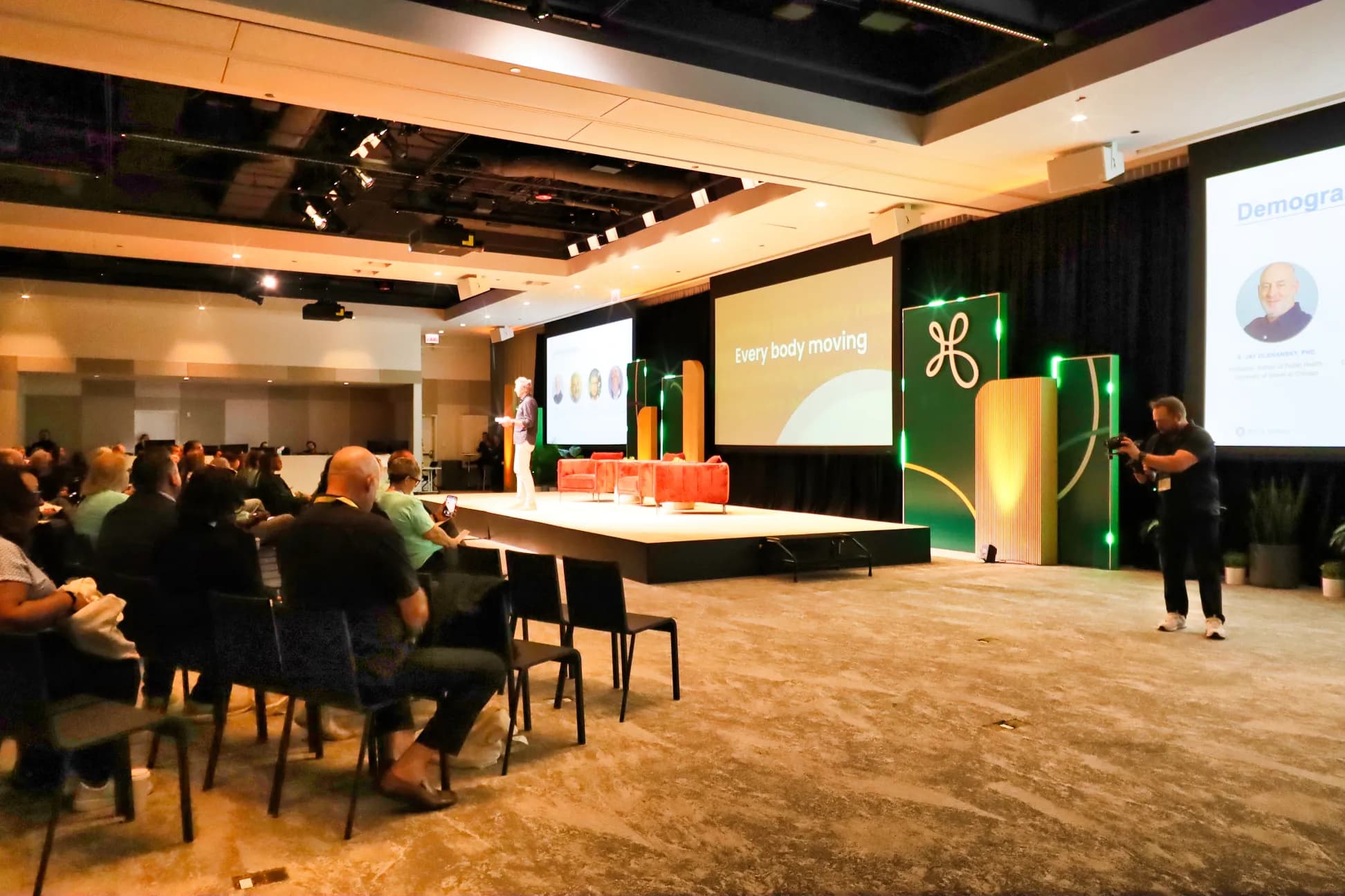 Hinge Health, detail image 2, interactive display, for Movement Conference, 2025