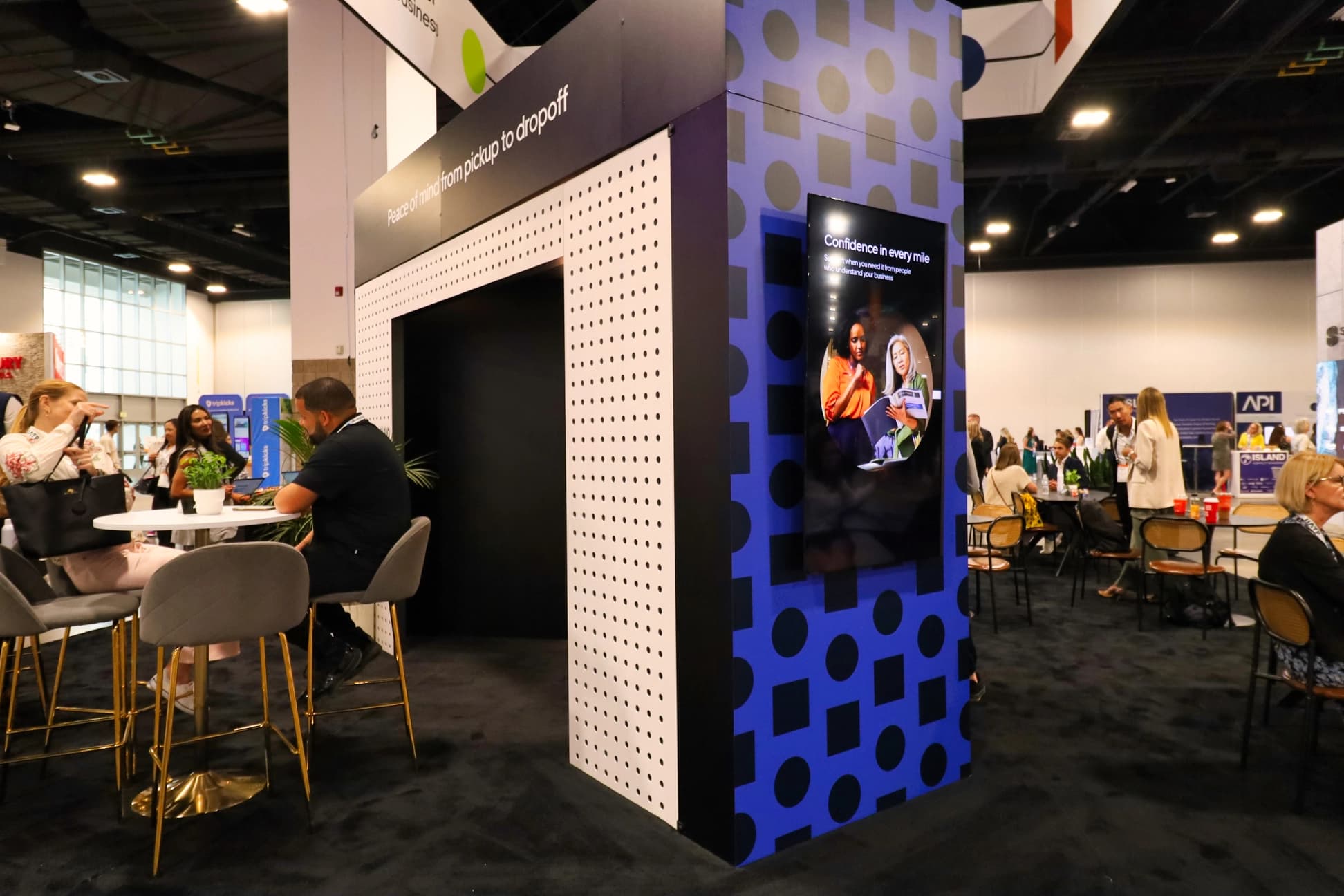 Uber For Business Booth, detail image 2, custom trade show booth, for GBTA, 2025