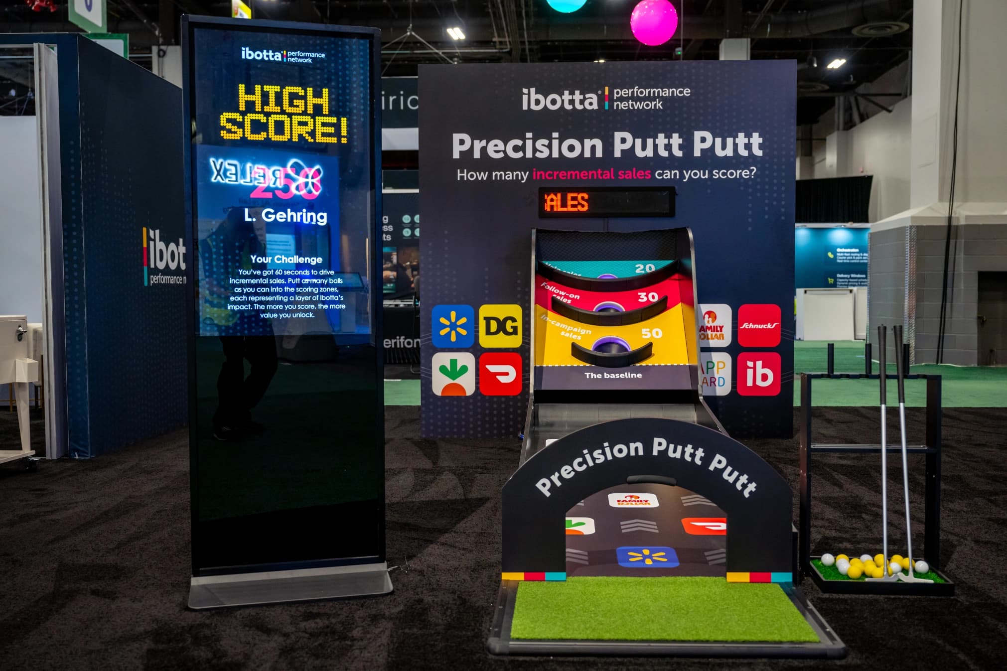 Precision Putt Putt Ibotta, detail image 1, experiential brand activation, for GroceryShop, 2025