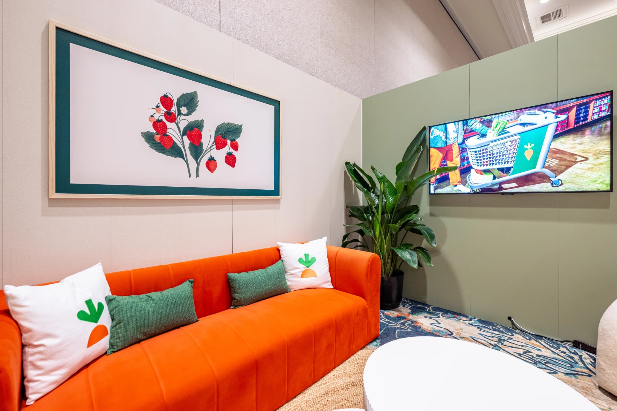 Instacart Meeting Room, detail image 2, branded meeting room, for GroceryShop, 2025