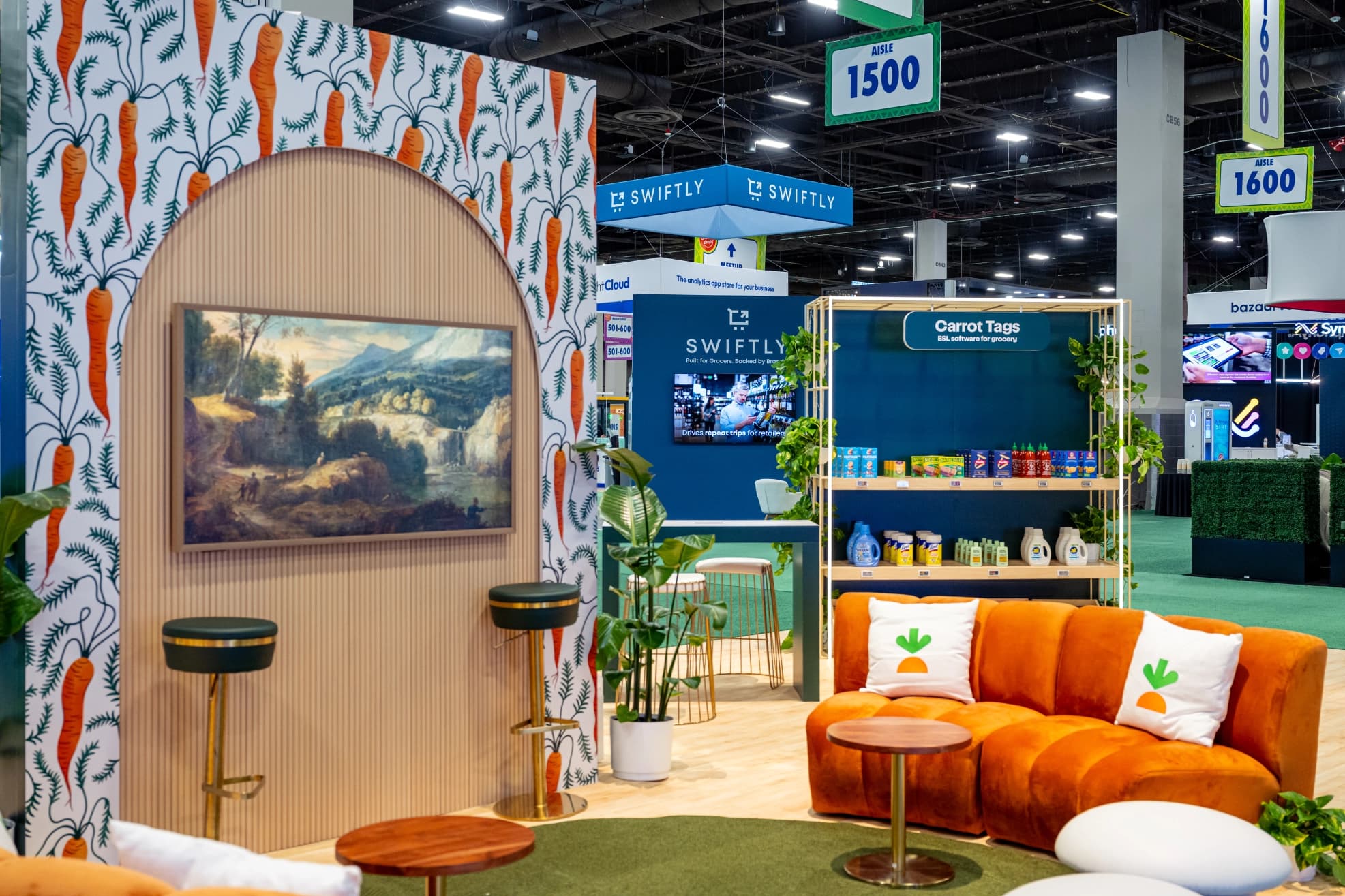 Instacart Booth, detail image 3, custom trade show booth, for GroceryShop, 2025